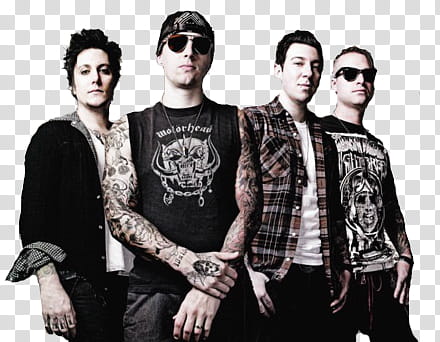 Avenged Sevenfold, four men band member illustration transparent background PNG clipart