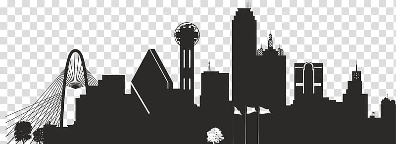 City Skyline Silhouette, Audi Dallas, Texas, United States Of America, Landmark, Human Settlement, Metropolis, Text transparent background PNG clipart