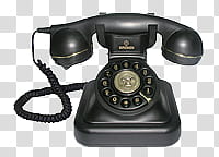 Vintage, black cradle telephone illustration transparent background PNG clipart