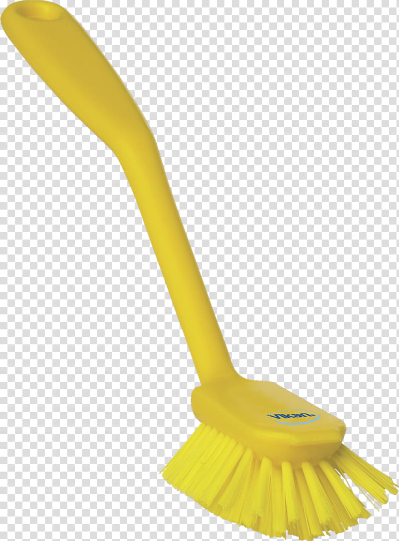 Brush, Bristle, Yellow, Cleaning, Handle, Polyester, Tableware, Kitchen transparent background PNG clipart