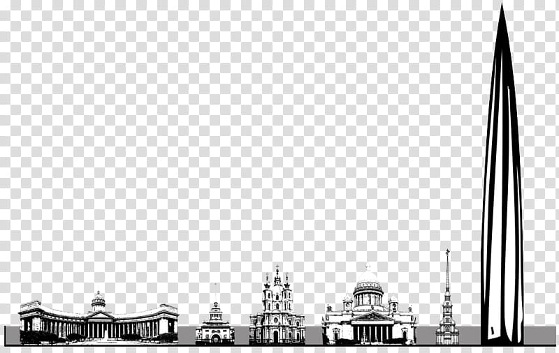Skyline City, National Historic Landmark, Capital City, News, Deviation, Highrise, Saint Petersburg, Black And White transparent background PNG clipart