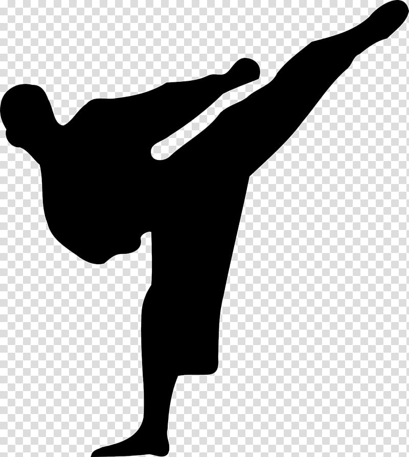 kick athletic dance move capoeira kickboxing baguazhang, Karate, Silhouette transparent background PNG clipart