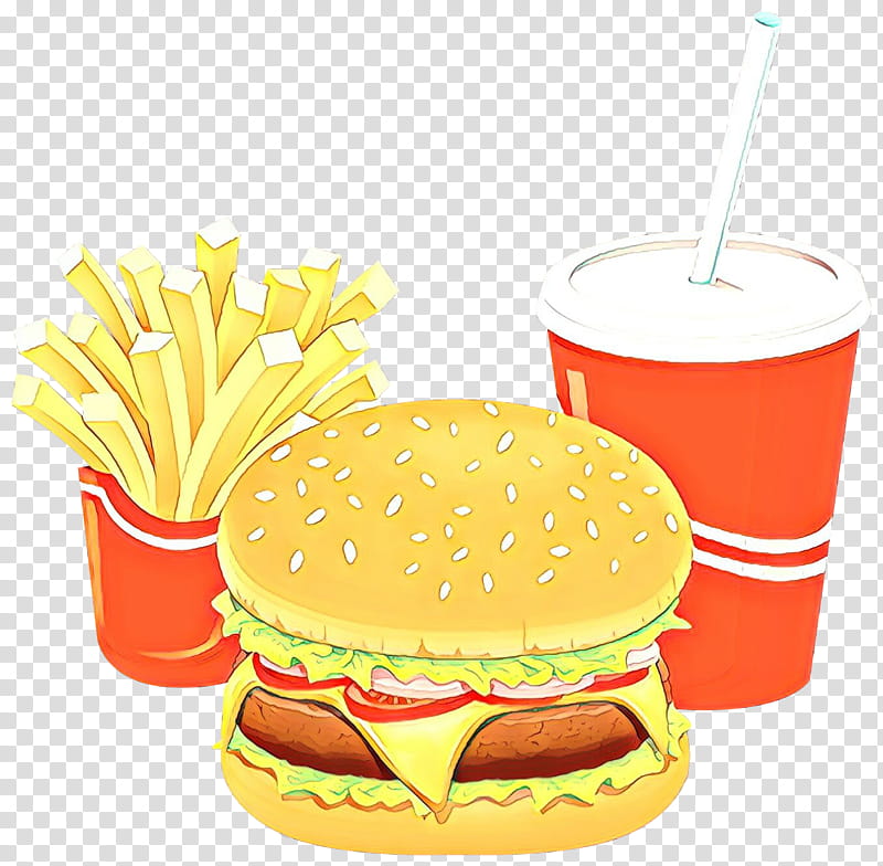 Junk Food, Cartoon, Hamburger, Cheeseburger, French Fries, Veggie Burger, Fast Food, Restaurant transparent background PNG clipart
