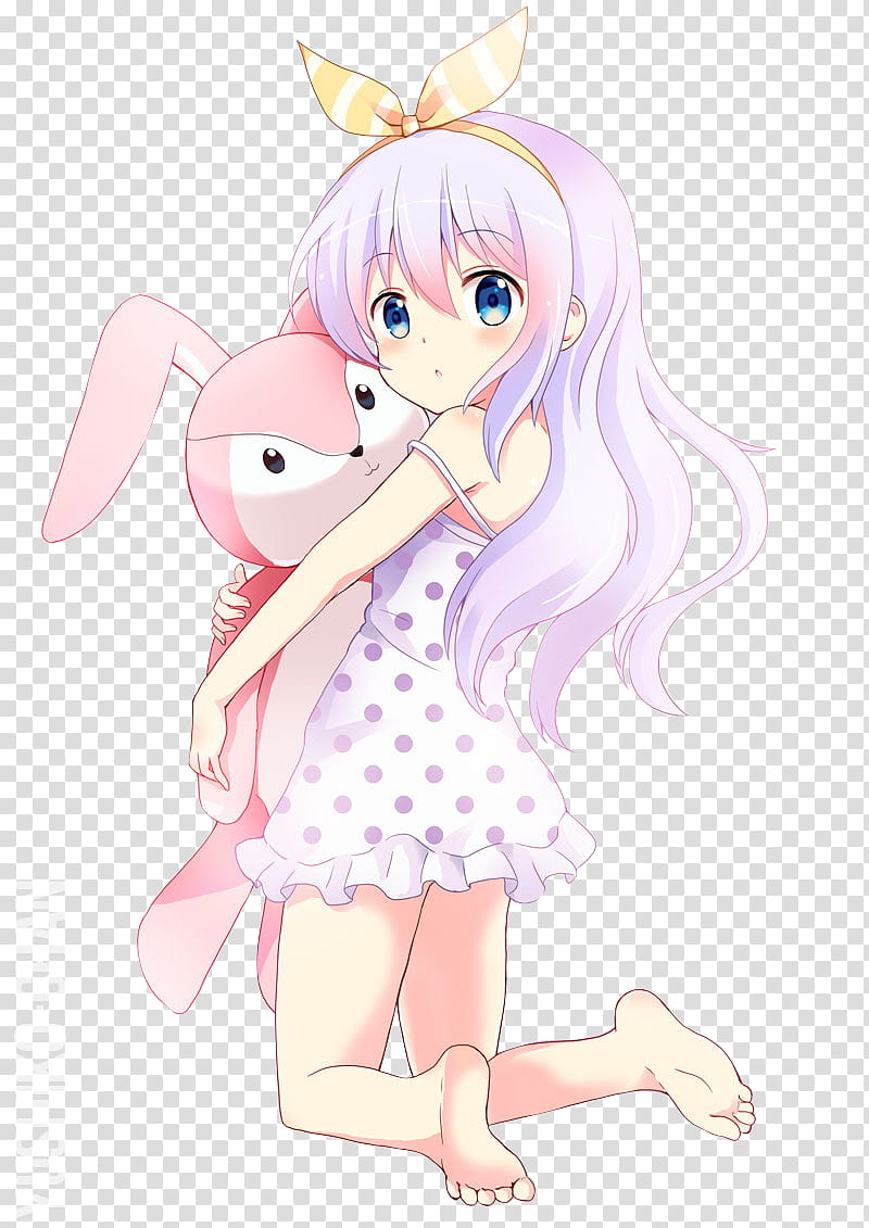 Kafuu Chino render, female anime character transparent background PNG clipart
