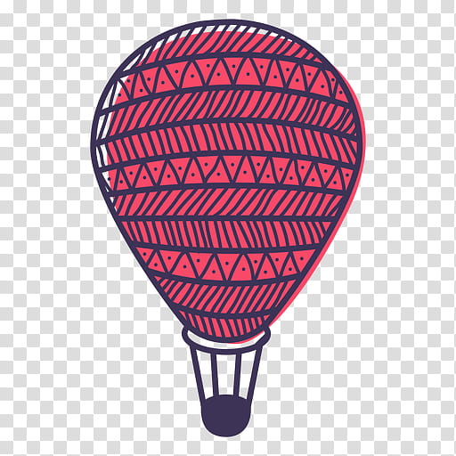 Hot Air Balloon, Drawing, Doodle, Red, Racket, Line, Tennis Racket, Hot Air Ballooning transparent background PNG clipart