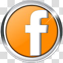 Rounds Mobile App Icons, facebook alt  orange transparent background PNG clipart