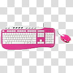 glamour ico and icons , , pink and white corded keyboard transparent background PNG clipart