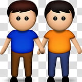 two boy emojis transparent background PNG clipart