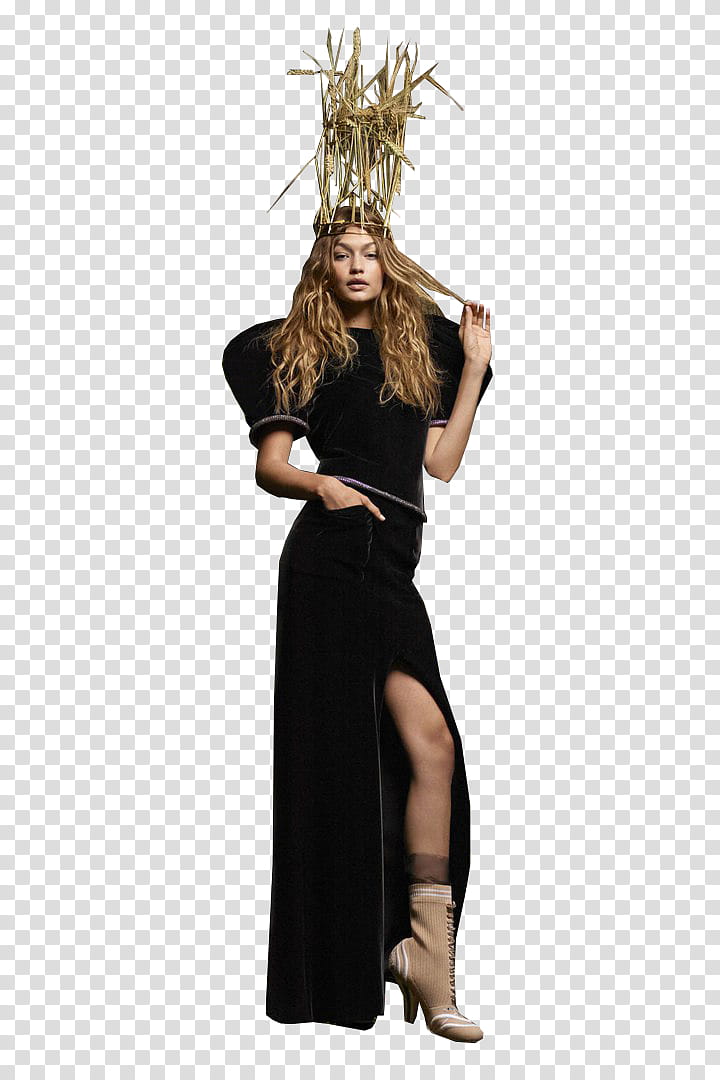 Gigi Hadid, Harper’s-Bazaar-Gigi-Hadid-Karl-Lagerfeld- transparent background PNG clipart