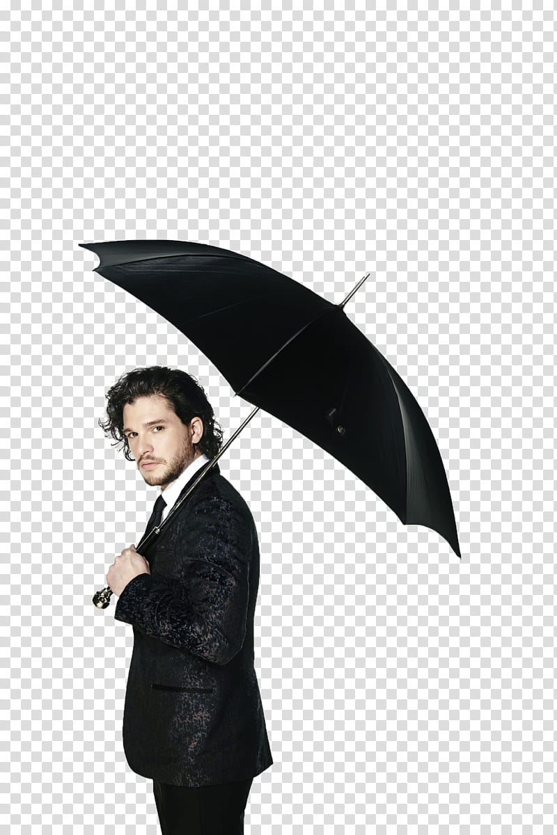 KIT HARINGTON, standing man holding umbrella transparent background PNG clipart