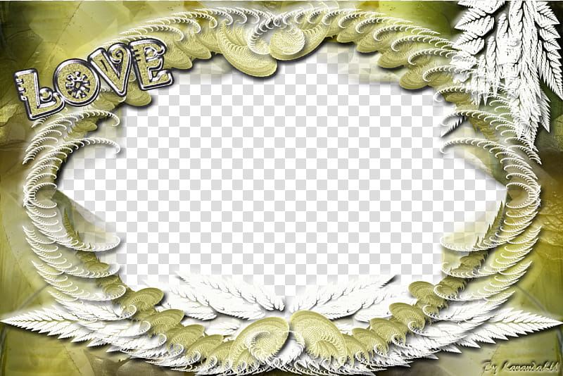Lav Frames , oval white and green floral frame illustration transparent background PNG clipart