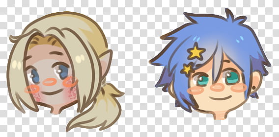 Fontaine and Haru Headshots (Art transparent background PNG clipart