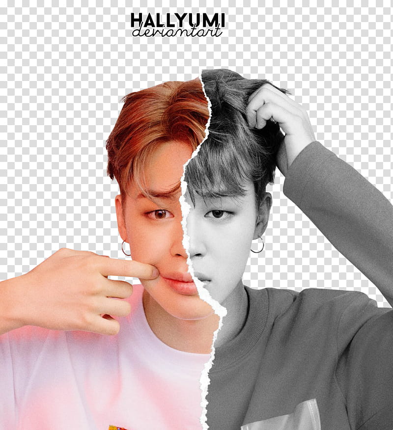 BTS Love Yourself Answer L Ver, Jimin Boner with text overlay transparent background PNG clipart