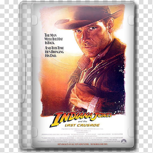 Movie DVD Icons , Indiana Jones and the Last Crusade transparent background PNG clipart