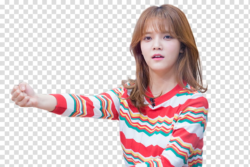 RENDER  S JIMIN AOA, woman wearing red, white, and green v-neck sweater transparent background PNG clipart