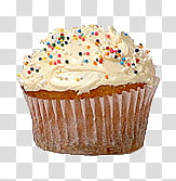 cupcake with sprinkles transparent background PNG clipart