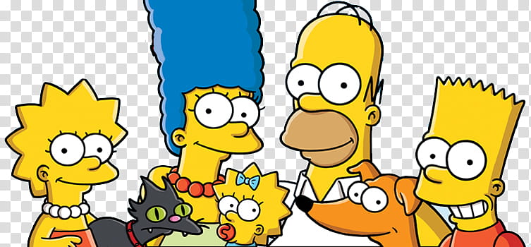 Los Simpsons, The Simpson Family taking groupie transparent background PNG clipart