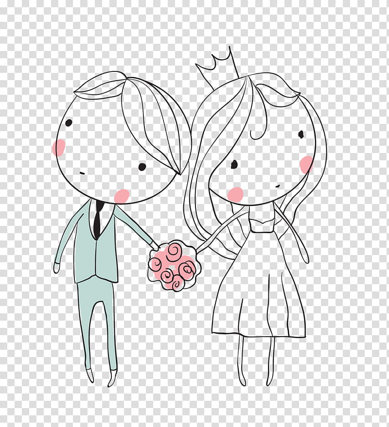 How to Draw a Bride and Groom from Behind | Wedding Couple Drawing - YouTube