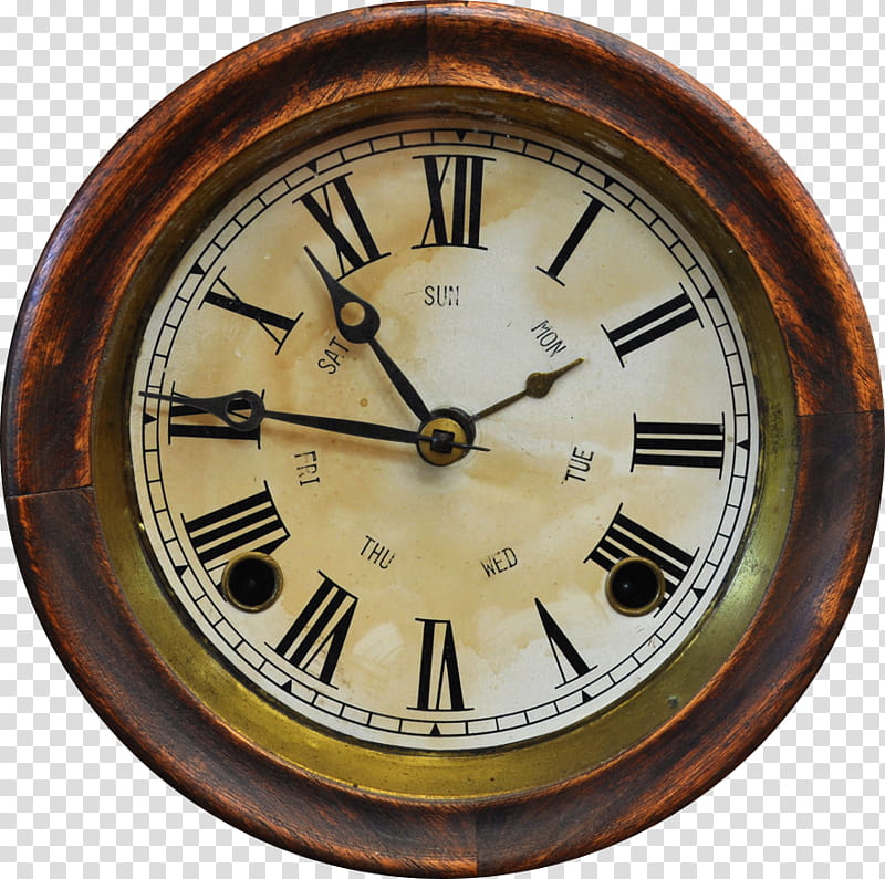 Clock Face  Steampunk Edition, round brown wall clock transparent background PNG clipart