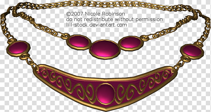 pink and gold-colored necklace close-up transparent background PNG clipart