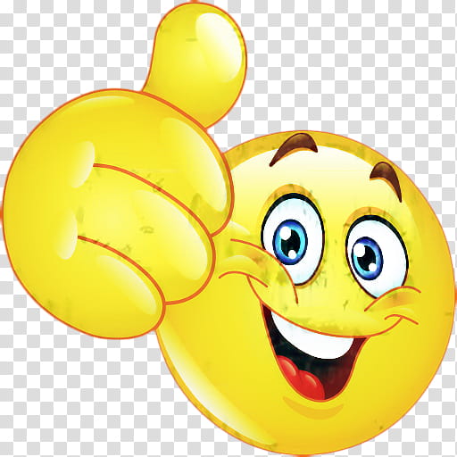 Happy Face Emoji, Smiley, Thumb Signal, Emoticon, Happiness, Yellow, Facial Expression, Cartoon transparent background PNG clipart