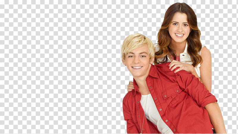 Austin Y Ally, smiling woman grabbing the shoulder of smiling man transparent background PNG clipart