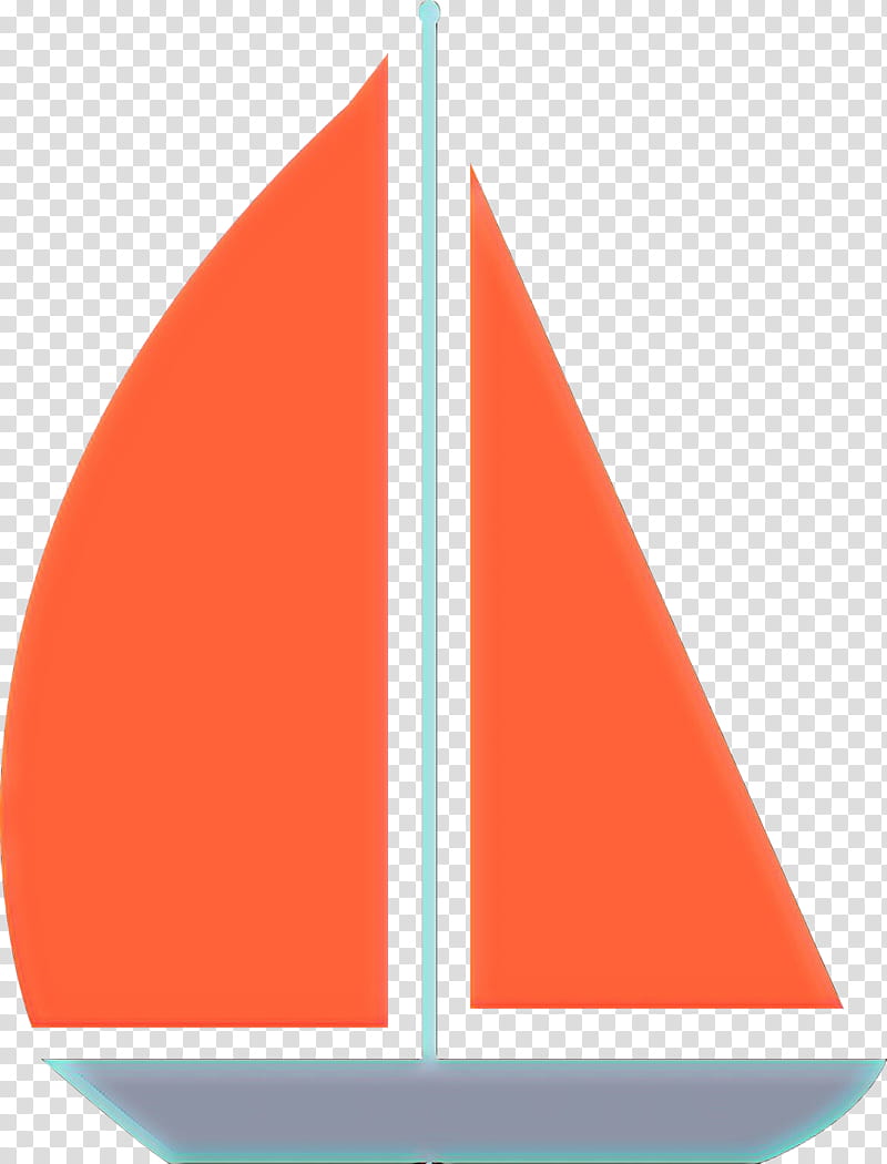 Boat, Triangle, Orange, Sail, Sailboat transparent background PNG clipart