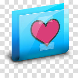 carpetas blue y pink, red heart file icon transparent background PNG clipart