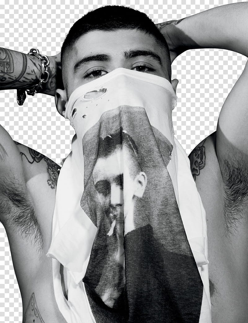 ZAYN, man covering half face transparent background PNG clipart
