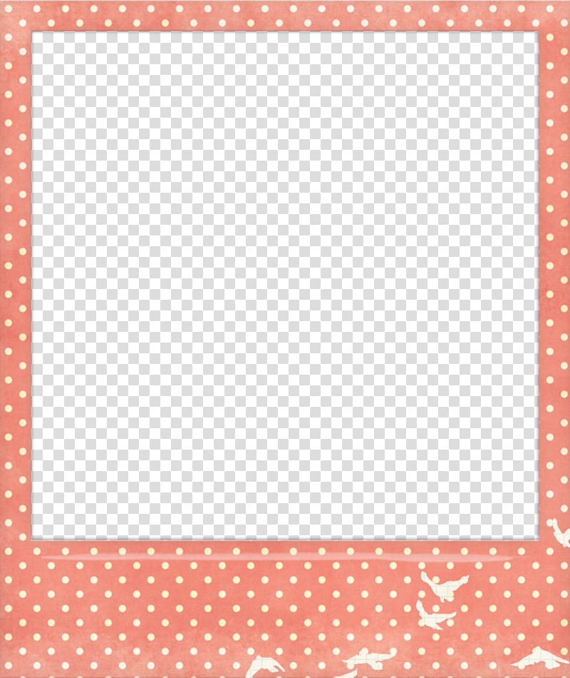 Snap Shots, brown and white polka-dotted frame transparent background PNG clipart