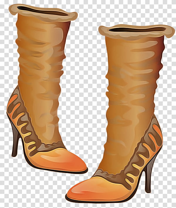 footwear boot shoe tan high heels, Kneehigh Boot, Beige, Durango Boot, Sandal transparent background PNG clipart