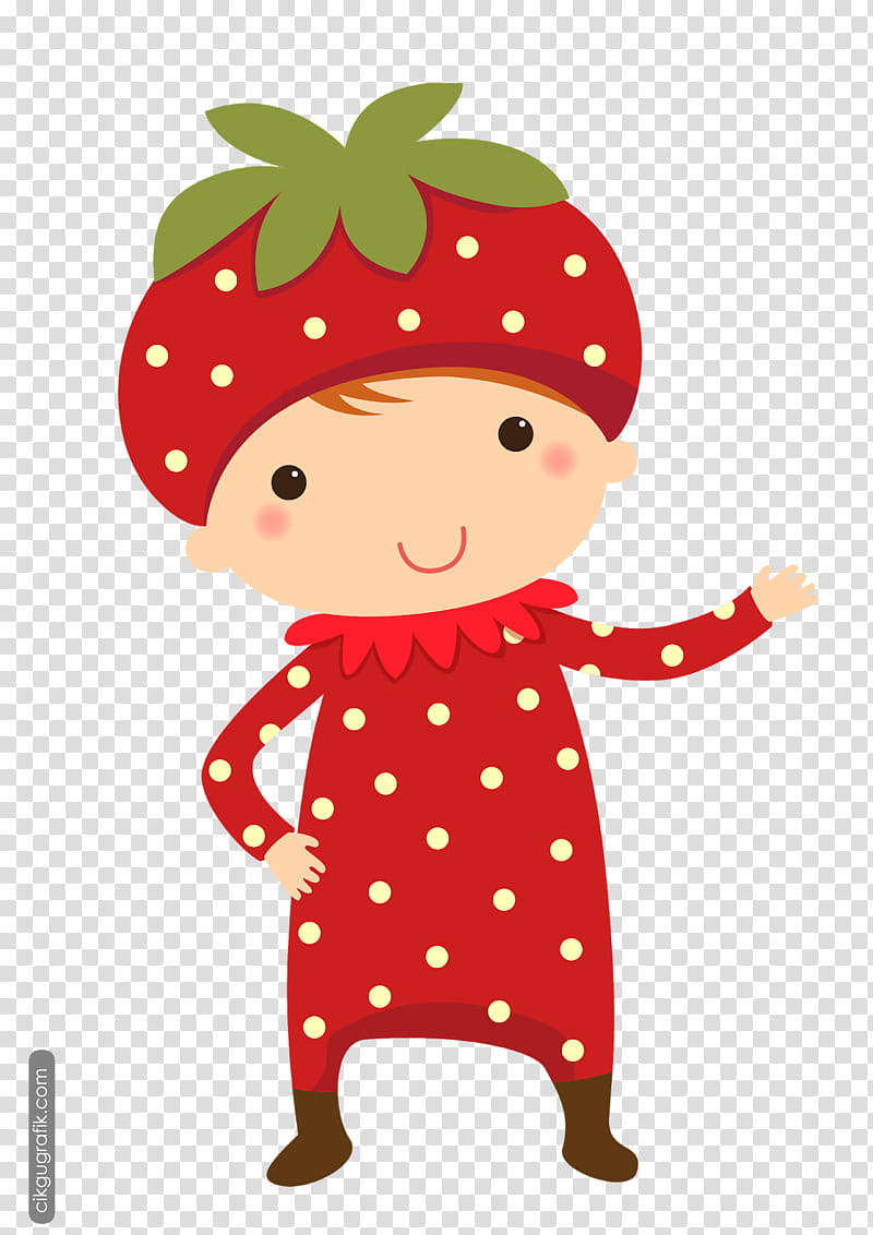 Strawberry, Cartoon, Fruit, Berries, Strawberries, Polka Dot, Child, Plant transparent background PNG clipart