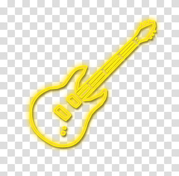 yellow guitar logo transparent background PNG clipart