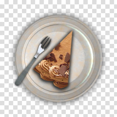RPG Map Elements , sliced cake on plate transparent background PNG clipart