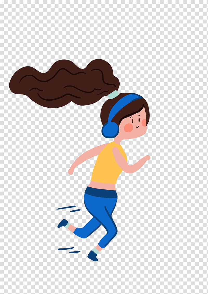 cartoon jumping running happy recreation, Cartoon, Long Jump transparent background PNG clipart