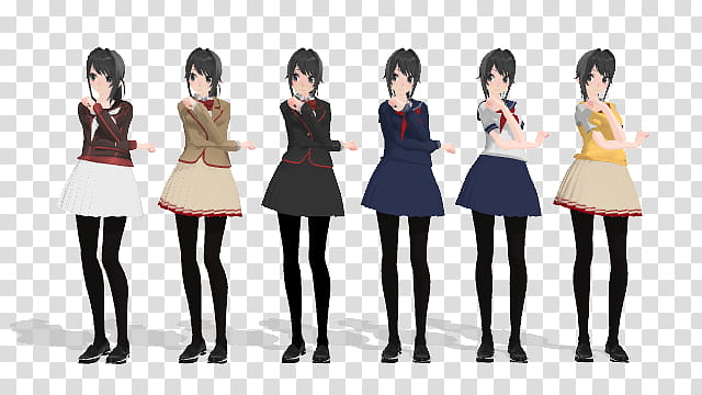 [MMD] Ayano Aishi [DL], female characters transparent background PNG clipart