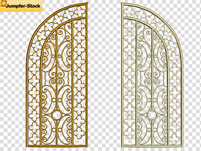Ornate Gates , gold-colored gates transparent background PNG clipart