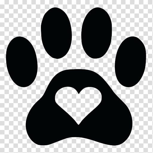 Dog And Cat, Paw, Printing, Heart, Black, Black And White
, Nose, Snout transparent background PNG clipart