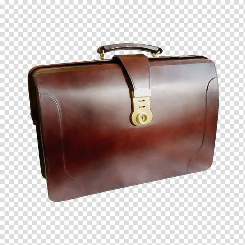 Watercolor Business, Paint, Wet Ink, Briefcase, Leather, Hand Luggage, Baggage, Material transparent background PNG clipart