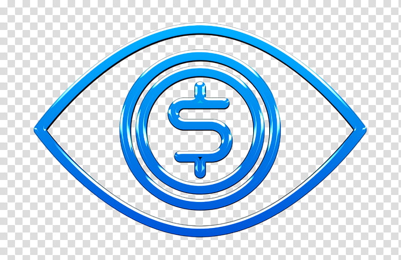 Startup New business icon Eye icon Money icon, Startup New Business Icon, Line, Symbol, Circle, Logo, Electric Blue transparent background PNG clipart