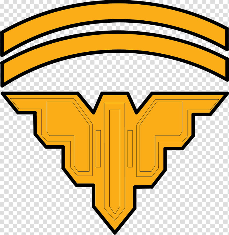 Archangel Symbol ME Garrus, yellow logo transparent background PNG clipart
