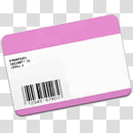 Tarjeta Credencial Rosada, white and purple card showing barcode transparent background PNG clipart