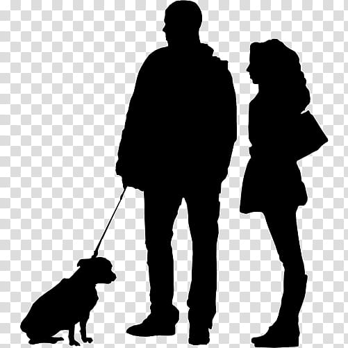 Free: Clip Art Dog Free Images Toppng - People Silhouette Walking