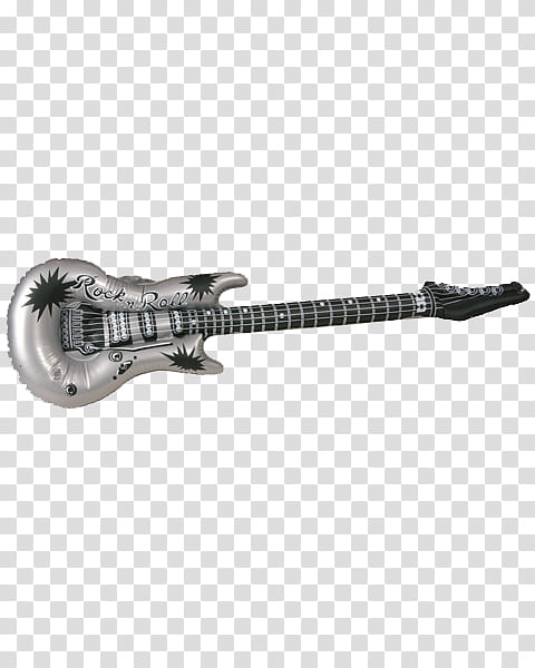 part, gray and black inflatable guitar transparent background PNG clipart