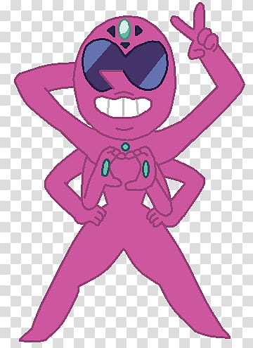 Chibi Alexandrite Base, pink alien with  hands making peace sign illustration transparent background PNG clipart