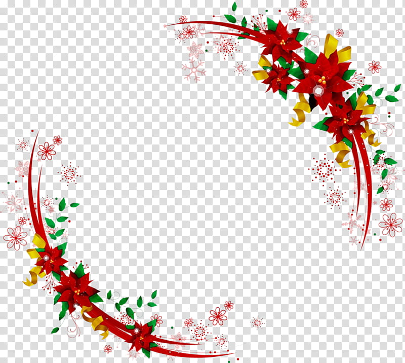 Holly, Christmas Frame, Christmas Border, Christmas Decor, Christmas , Watercolor, Paint, Wet Ink transparent background PNG clipart