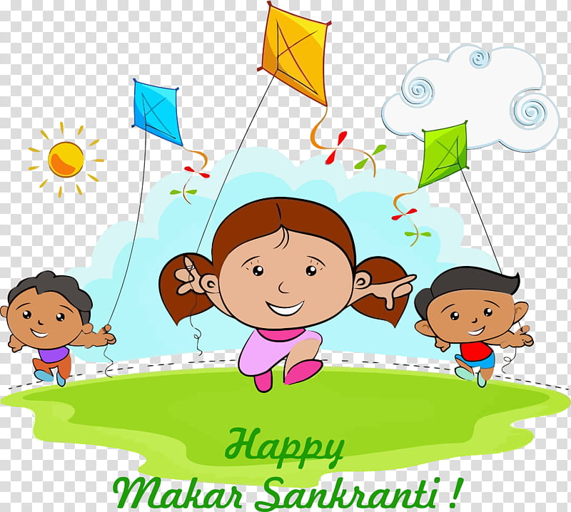 Makar Sankranti Magha Mela, Maghi, Bhogi, Cartoon, Sharing, Happy, Child transparent background PNG clipart