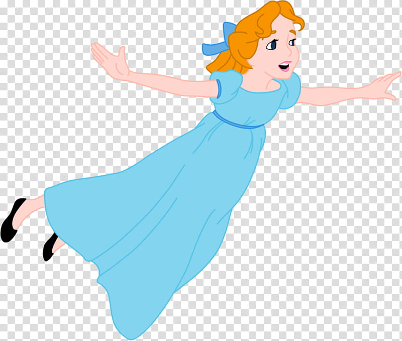 Disney, Wendy spreading arms illustration transparent background PNG clipart