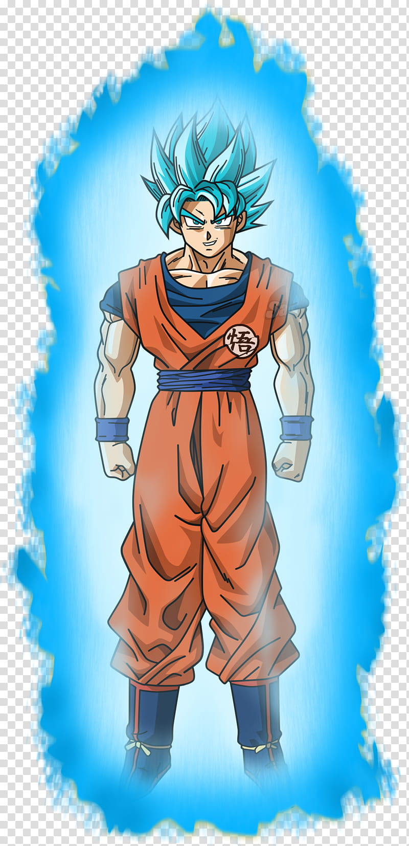 Goku SSJ Blue v Aura transparent background PNG clipart