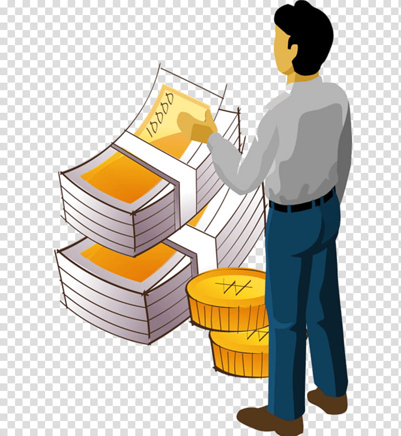 Business, Treasure, Cartoon, Silver, Coin, Warehouseman, Job, Package Delivery transparent background PNG clipart